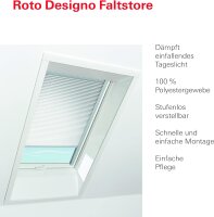 Roto Faltrollo für Roto Dachfenster Führungsschiene Silber Plissee, ZFA
