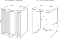 Waschmaschinenschrank Waschmaschinen Abdeckung Verkleidung Negrari XXL AM5013P