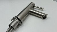 Ibergrif Waschtischarmatur Wasserhahn Bad Edelstahl Waschbeckenarmatur, M11103