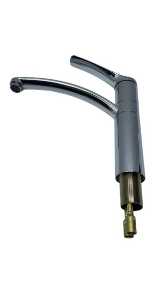 Cobbe Küchenarmatur Spültischarmatur 360° Schwenkbar, 223 mm Auslauf, Chrom