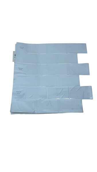 Art3d Fliesenaufkleber 30 ×30cm Backsplash Fliesen Weiß für Küchen Bad, 8 Stück