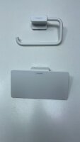 hansgrohe Toilettenpapierhalter AddStoris, Klopapierhalter mit Ablage, Mattweiß