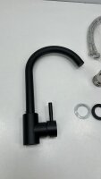 Küchenarmatur Spültischarmatur Wasserhahn Hochdruck G3/8 Anschluss Schwarz