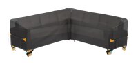 Gartenmöbel Abdeckung Gartensofabezug V-Form Wasserdicht 215x215x87cm, Schwarz