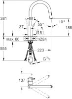 GROHE Concetto Spültischarmatur Küchenarmatur Einhand supersteel 31483DC2