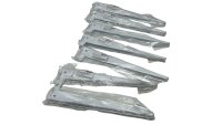 Regalsystem Winkel Träger 7 Paar / 14 Stück Links & Rechts 380 mm Stahl, Weiß