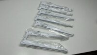 Regalsystem Winkel Träger 7 Paar / 14 Stück Links & Rechts 380 mm Stahl, Weiß