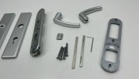 ABUS Türgriffe Tür Schutzbeschlag KLT512 F1, aluminium mit beidseitigem Drücker