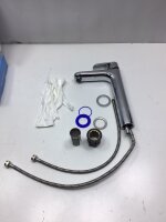 Bächlein Badarmatur Einhebelmischer für Aufsatzwaschbecken, Keila hoch, Chrom