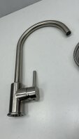 Küchenarmatur Wasserhahn Einhand Spültischbatterie gebürsteter Edelstahl 360°