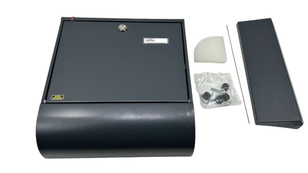 Burg Wächter Briefkasten + Zeitungsfach und Namensschild DIN C4 Verzinkter Stahl