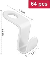 Haken Kleiderbügel Verlängerungsclip Verbindungshaken 64 Stück Mini-Kleiderbügel