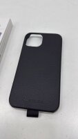Schutzhülle Iphone 14/13 Handyhülle Lederoptik Mikrofaser-Innenfutter Schwarz