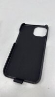 Schutzhülle Iphone 14/13 Handyhülle Lederoptik Mikrofaser-Innenfutter Schwarz