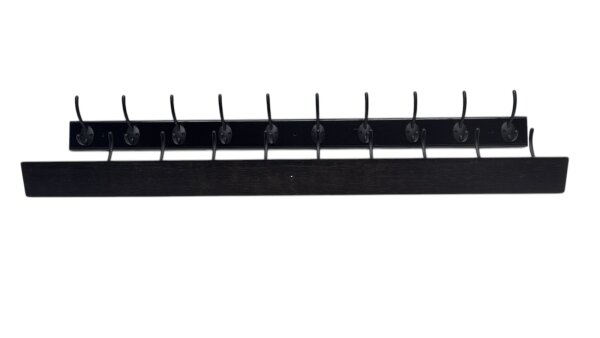 Garderobenleiste Hakenleiste Wandgarderobe  97cm lang mit 10 haken, 2er Set