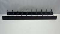 Garderobenleiste Hakenleiste Wandgarderobe  97cm lang mit 10 haken, 2er Set