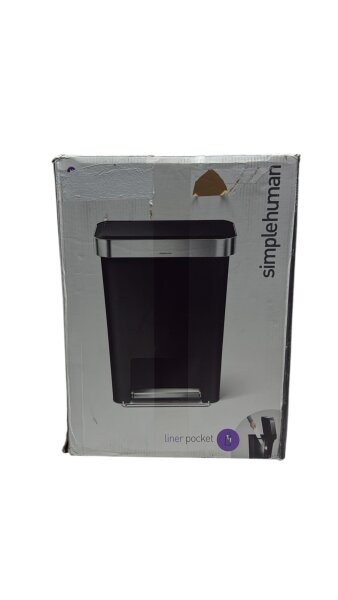 simplehuman Mülleimer Treteimer Abfalleimer 45 Liter mit Beutelfach, CW1385CB