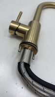 Küchenarmatur Spültischarmatur Hochdruck mit Herausziehbarer Brause 360° Gold