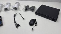Überwachungskamera Set mit Festplatte und LAN-DVR 4...