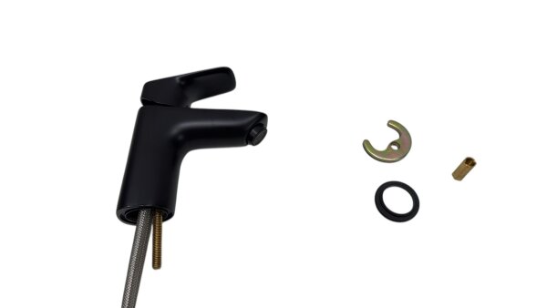 hansgrohe Waschtischarmatur Wasserhahn Waschbecken Logis ohne Ablauf Mattschwarz