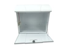 Burg Wächter Briefkasten mit aufklappbarem Regendach A4 Einwurf-Format Weiß