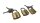Yale Vorhängeschloss 3er Set Standardsicherheit 40mm Messing Stahlbügel Y110B/40