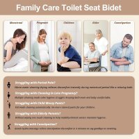 WC Sitz Elektronisches Smart Bidet Mit Fernbedienung Sitzwärmer Nachtlicht Weiß