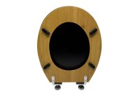 Wirquin WC-Sitz Toilettendeckel mit Softclose, Bambus Schwarz, 20722708 Casual