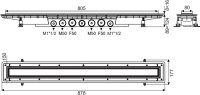 Wirquin Ablaufrinne Duschrinne Bodenablauf mit Wendegitter aus Edelstahl L800 mm